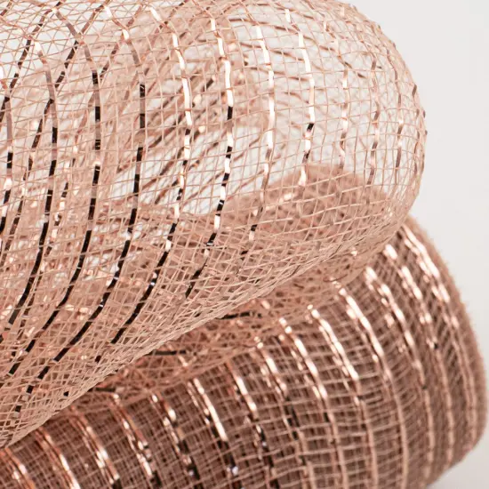10" Poly Deco Mesh Ribbon: New Rose Gold w/Foil {3}