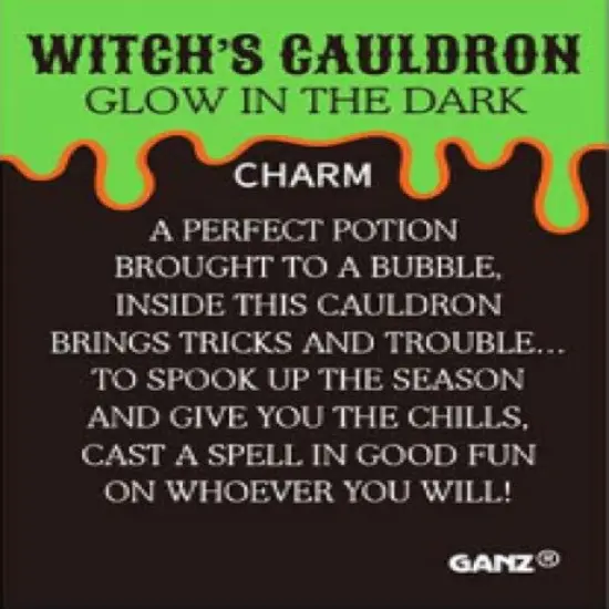 Witch's Cauldron Glow in the Dark Pocket Charm {4}