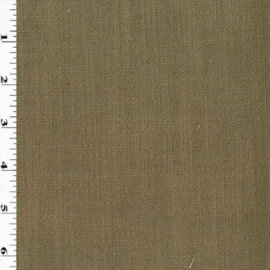 Muddy Olive Textured Slub Woven Home Decorating Fabric By the Yard {1}