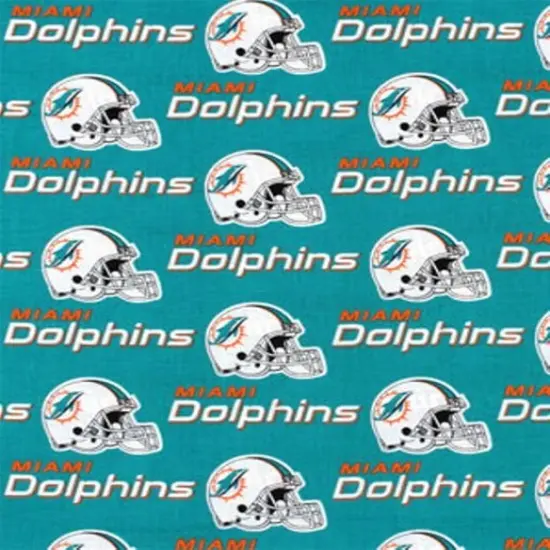 Licensed NFL Miami Dolphins Cotton 6459-D Fabric by the Yard {1}
