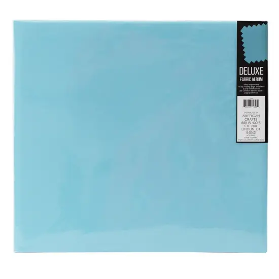 Colorbok Post Bound Fabric Album 12"X12"-Light Teal {4}