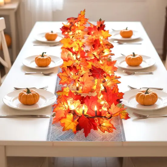 Fall Decorations Lighted Fall Garland {6}