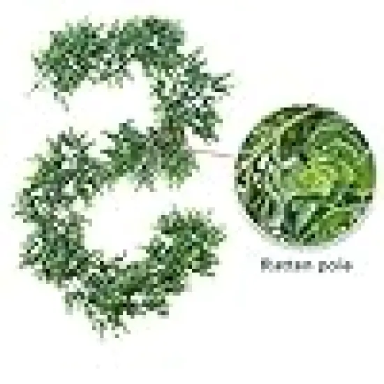 Faux Vines Hanging Boxwood Green Garland {3}