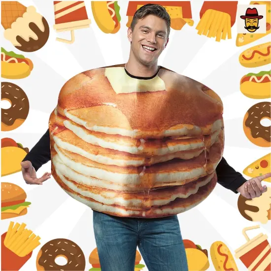 Get Real Stacked Pancakes Costume Funny Breakfast Tunic {6}