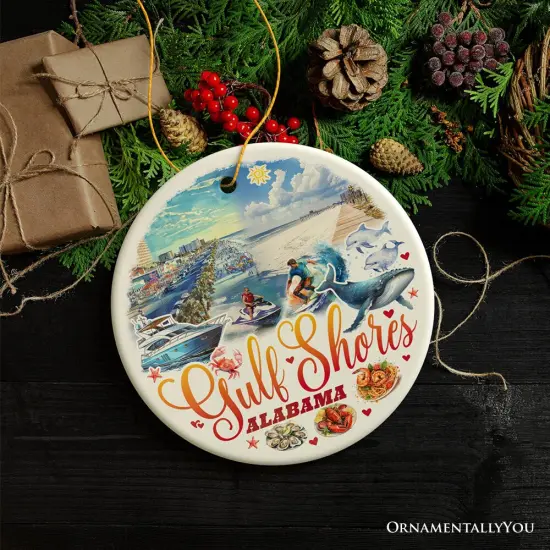 Gulf Shores Christmas Ornament, Alabama's Coastal Souvenir and Tree Decor {7}