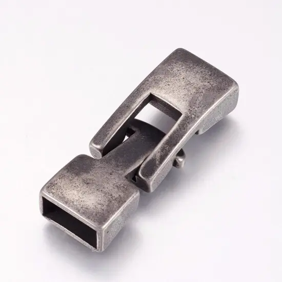 36x13x7mm Antique Silver 304 Stainless Steel Snap Lock Clasp {2}