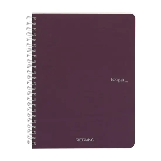 Fabriano Ecoqua Original Spiral-Bound Notebook, A5, 70 Sheets Wine {1}