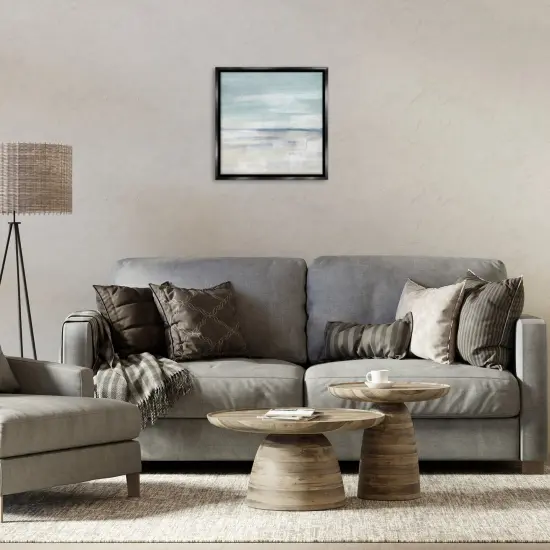 Stupell Industries Subtle Coastal Abstraction Floating Frame By J:L Design {2}