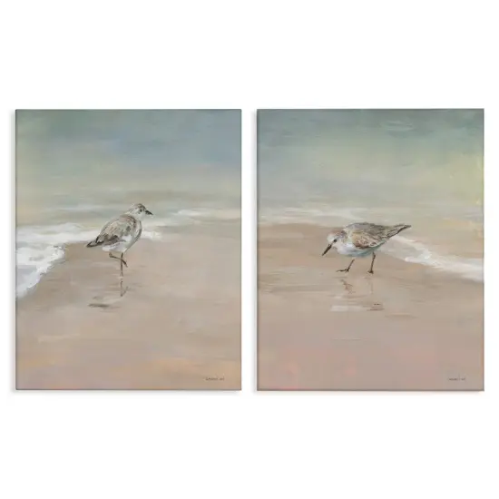 Stupell Industries Shorebirds on the Sand 2pc Canvas Set By Danhui Nai {1}