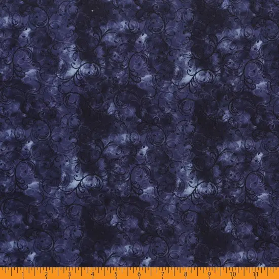 Mook Fabrics Elegance Cotton Fabric [45 in. Wide] - By The Yard Navy {3}