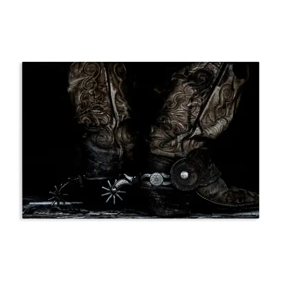 Stupell Industries Cowboy Boots with Spurs Canvas By PHBurchett {1}