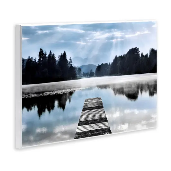 Stupell Industries Clouds & Trees Dock Reflection Wall Plaque By Irene Weisz {3}