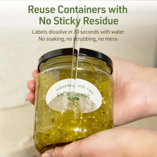 Avery Dissolvable Labels, 2" x 3-1/3" Oval {3}