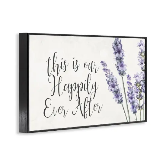 Stupell Industries Happily Ever After Lavender Framed Giclee By Kim Allen {3}