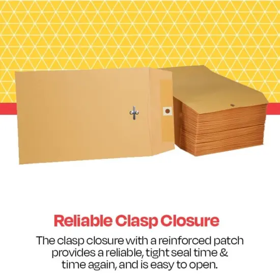 School Smart Kraft Envelopes with Clasp, 6-1/2 x 9-1/2 Inches, Pack of 100 {4}