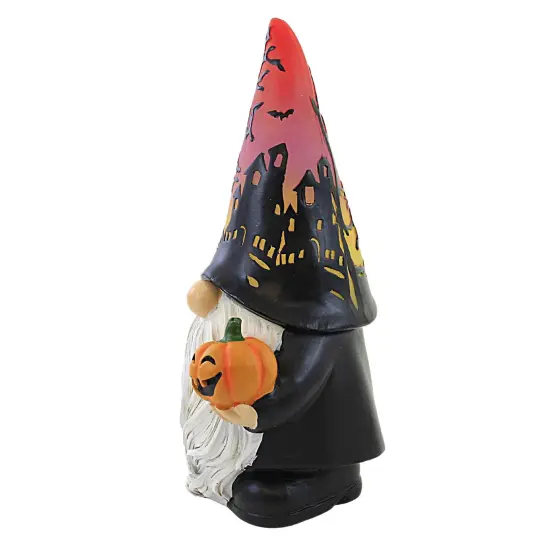 Evergreen 8.0 Inch Led Halloween Gnome Halloween Figurine , Lighted Halloween Decor Jack-O-Lantern Bats Black {3}