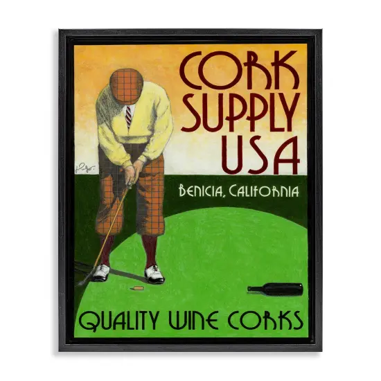 Stupell Industries Antique Cork Supply Poster Floating Frame By Jean-Pierre Got {7}