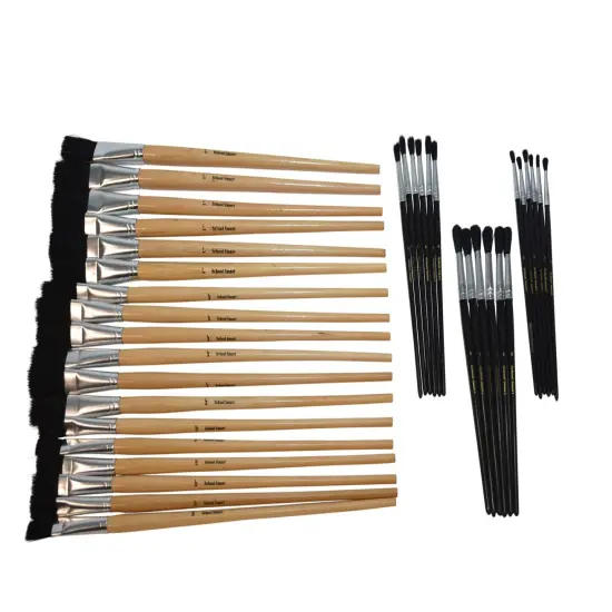 School Smart Intermediate Paint Brush Assortment, Set of 36 {1}
