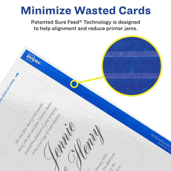 Avery 4" x 6" Rectangle Flourished Edge, Glossy White Postcards {4}