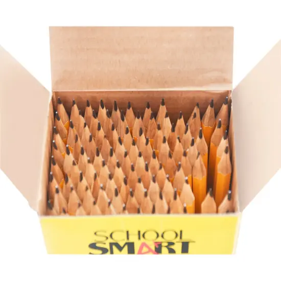 School Smart No 2 Pencils, Pre-Sharpened, Hexagonal with Latex-Free Erasers, Pack of 96 {5}