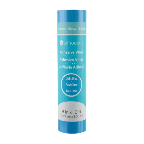 Silhouette 9" x 10' Permanent Vinyl Glossy Light Blue {1}