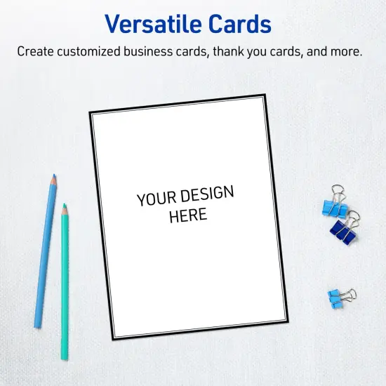 Avery Printable Rectangle Invitation Cards, Double Black Border, 5" x 7", Matte White Rectangle Invitation Cards, Laser/Inkjet, 20ct, Great for Invitation Cards {6}