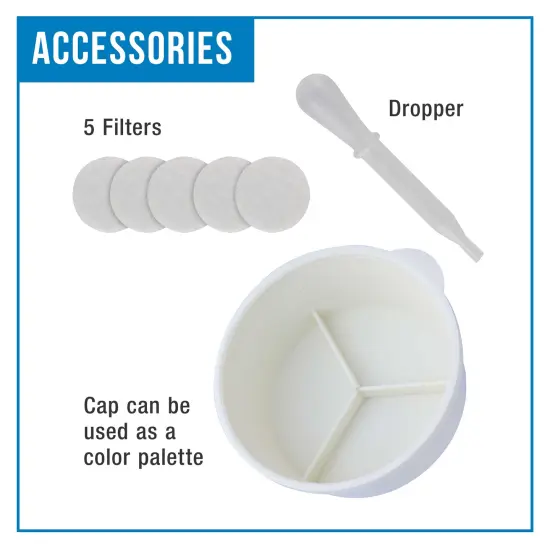 3-in-1 Airbrush Cleaning Pot with Holder; Cleans and Holds Air Brush, Color Palette Lid {3}