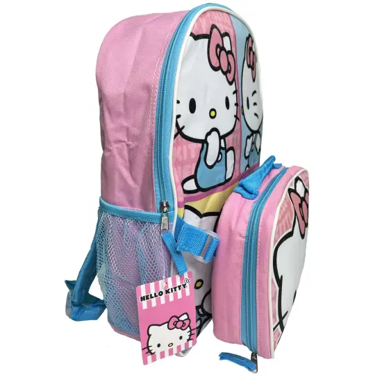 Hello Kitty 16" Pink Backpack with Rectangular Lunch Bag {3}