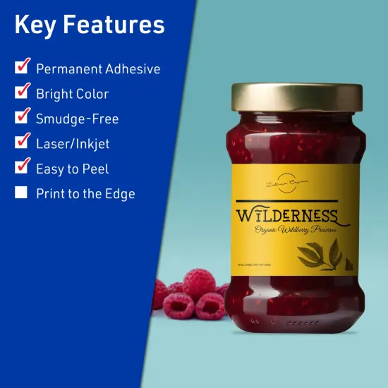 Avery Bright Yellow Paper Labels, 3-1/3" x 4" Rectangle {2}