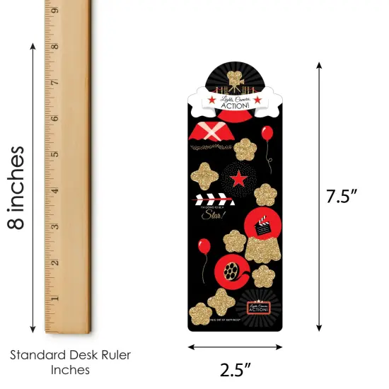 Big Dot of Happiness Red Carpet Hollywood - Movie Night Birthday Party Favor Kids Stickers - 16 Sheets - 256 Stickers {4}