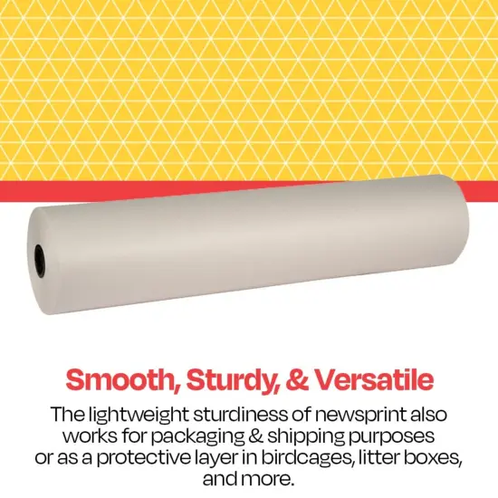 School Smart Newsprint Roll, 36 Inches x 1470 Feet, White {5}