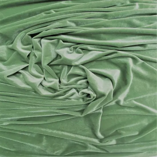 1 Yard Sage Stretch Velvet Textile Silky Soft Fabric with Graceful Heavy Drape 58/60 Inches Wide {2}