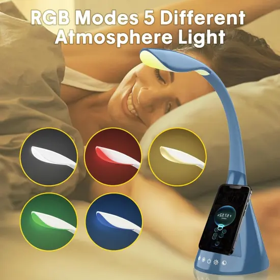 Home Office LED Desk Lamp, 50W Brightest Magnifying Lamp, Cell Phone Sensor Quick Charge, Architectural Lighting 5 Lighting Color Modes for Crafts Reading, Studying and Close-up Work. {3}