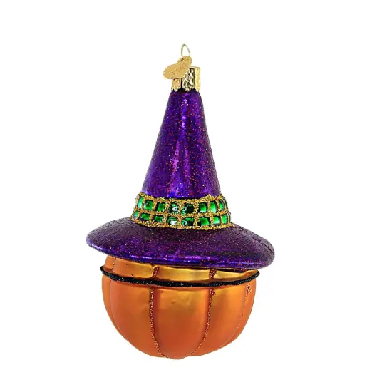 Old World Christmas 4.75 In Masked Witch Jack-O-Lantern Halloween Tree Ornament , Ornament Halloween Purple {2}