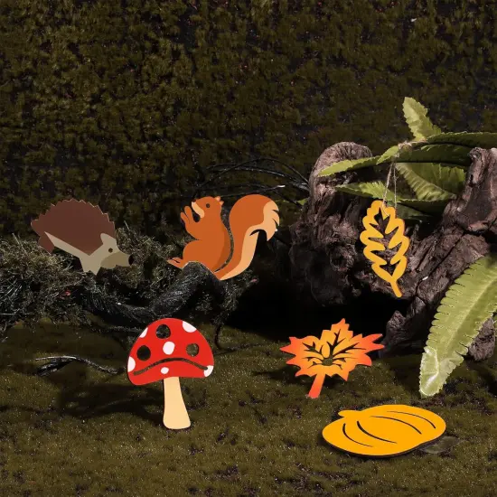 60 Pcs Fall Thanksgiving Unfinished Wooden Ornaments {3}