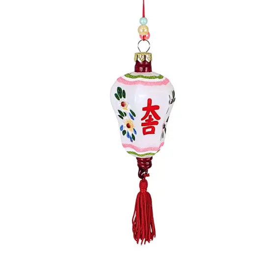 Cody Foster 4.0 Inch Lanterns Christmas Tree Ornament , Multi Seasonal Decor Tassel Chinese Flower Pink {2}