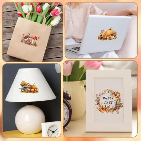 6 Sheets Autumn Theme Rub On Transfer Sticker {5}