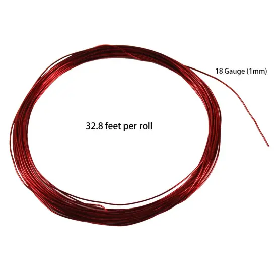 25 Rolls 820 Feet Colored Aluminum Craft Wire 0.8 mm Flexible Metal Artistic Jewelry Beading Wire, Each Roll 32.8 Feet, 25 Colors {6}