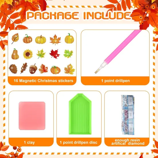 16 Pcs Diamond Painting Autumn Thanksgiving Art Kits for Adults {5}