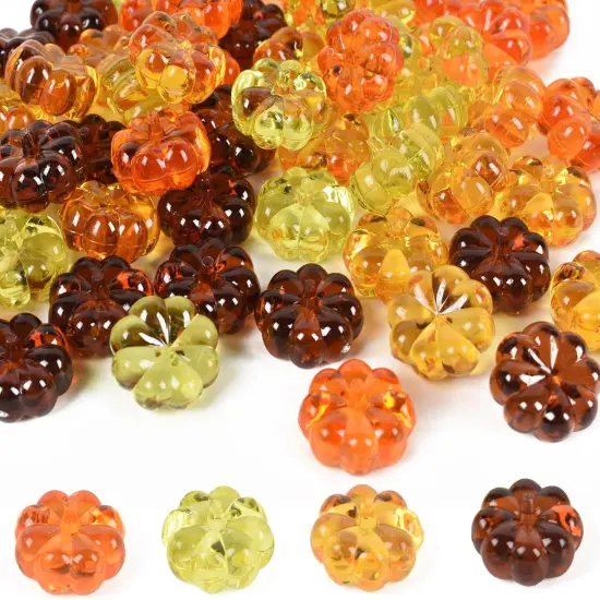 60PCS Acrylic Pumpkin Fall Decorations {1}