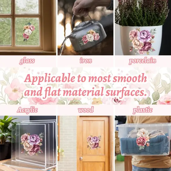 Rub on Floral Transfer - (Vintage Flowers) {4}