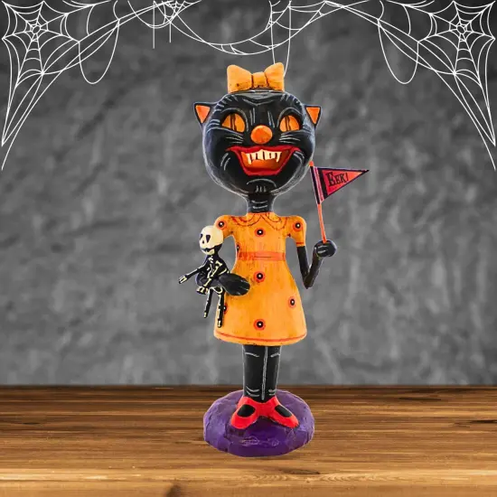 Jorge De Rojas 10.0 Inch Meowza! Halloween Figurine , Lightweight Halloween Decor Black {4}
