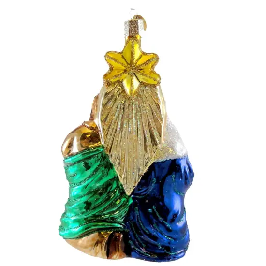 Old World Christmas 5.5 Inch Holy Family With Star Tree Ornament , Ornament Religious Heavenly Multicolored {2}