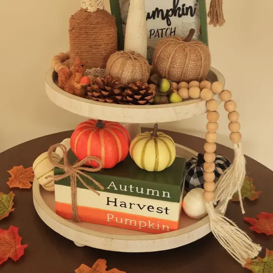Thanksgiving Tabletop Decorations for Tiered Tray {3}