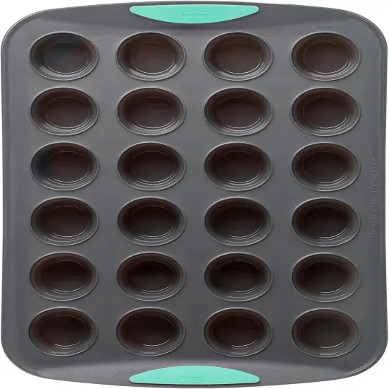 Structure Silicone Muffin Pan, Pan-24 Cup, Grey/Mint {5}