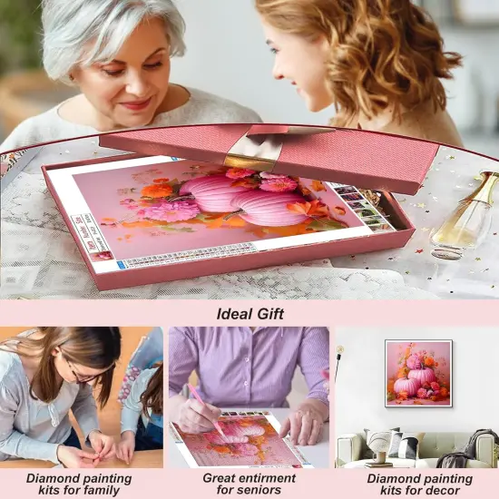 12&times;12Inch - Pumpkin Diamond Painting Kits for Adults {3}