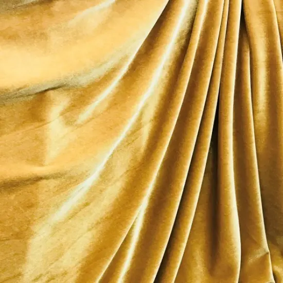 1 Yard Mustard Gold Stretch Velvet Fabric with Soft Draping and Rich Sheen 58/60 Inch Width {3}