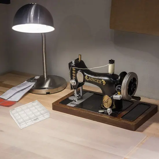 Bobbin Box,Machine Bobbin Organizer Plastic Case,Transparent 25 Slots Empty Bobbins Spools Box,Sewing Craft Plastic Case Storage Box for Sewing Machine {2}