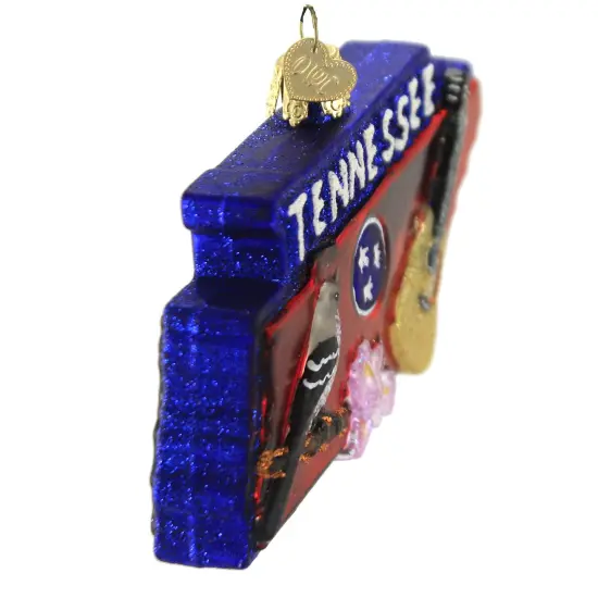 Old World Christmas 3.25 In State Of Tennessee Christmas Tree Ornament , Volunteer Music Red {3}