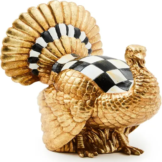 Courtly Check Mini Gold Turkey Figurine {1}